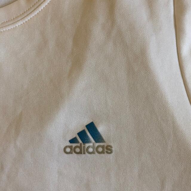 adidas(アディダス)のadidas 白　ｔシャツ　Ｌ レディースのトップス(Tシャツ(半袖/袖なし))の商品写真
