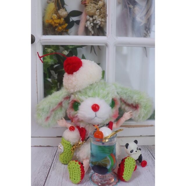 うさぎ メロンソーダ 人形 ブライス クリームソーダ アートドール ウサギドールの通販 by 小さな物創り屋さん(ig始めました)｜ラクマ