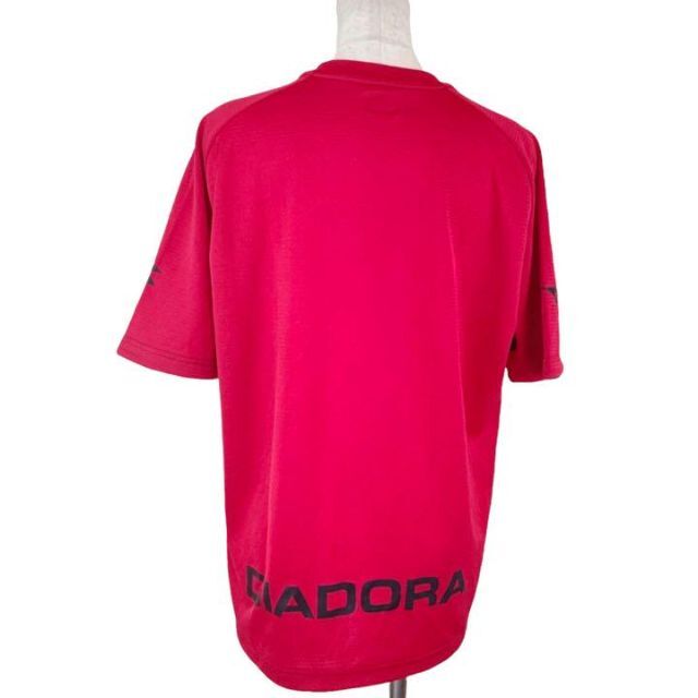 DIADORA(ディアドラ)のDIADORA　ディアドラ　メンズ　サイズL　レッド　半袖Tシャツ メンズのトップス(Tシャツ/カットソー(半袖/袖なし))の商品写真