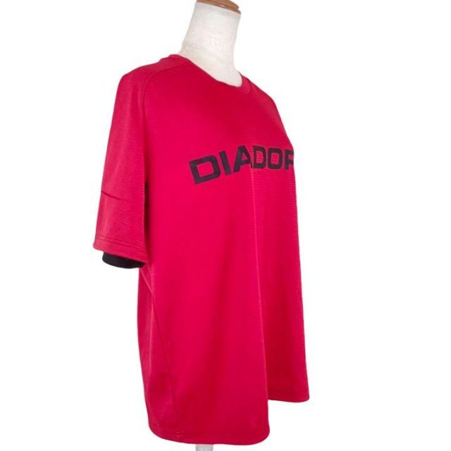 DIADORA(ディアドラ)のDIADORA　ディアドラ　メンズ　サイズL　レッド　半袖Tシャツ メンズのトップス(Tシャツ/カットソー(半袖/袖なし))の商品写真