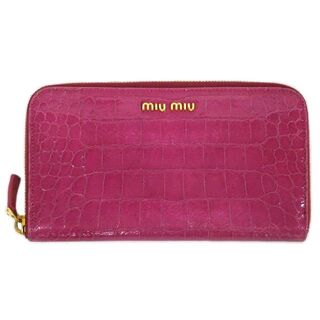 ミュウミュウ(miumiu)のミュウミュウ 財布 MIUMIU クロコダイルプリント JJS00528(財布)