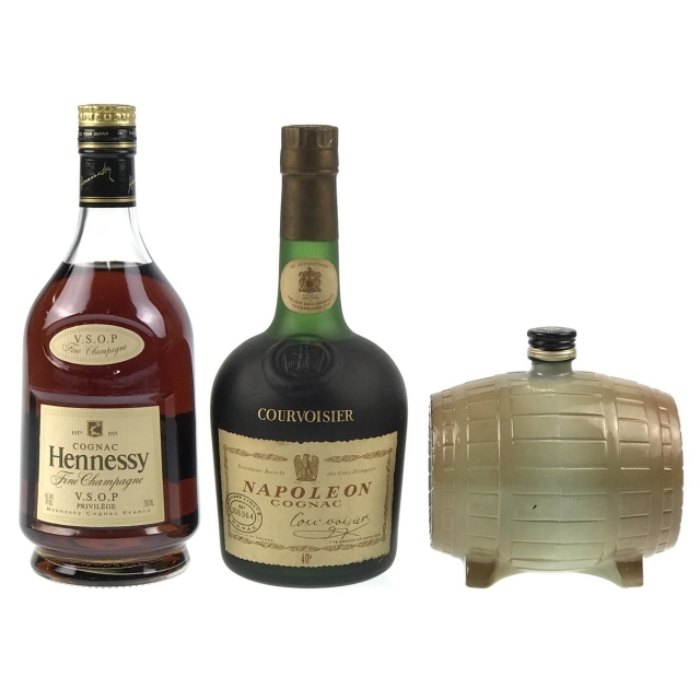 3本 Hennessy COURVOISIER CAMUS コニャック