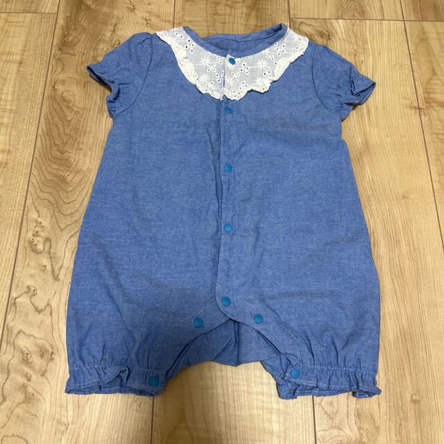 西松屋(ニシマツヤ)の西松屋　ロンパース　60 70 美品　　レース キッズ/ベビー/マタニティのベビー服(~85cm)(ロンパース)の商品写真