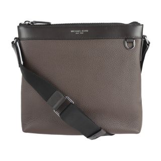 マイケルコース(Michael Kors)のMichael Kors マイケルコース  GREYSON CROSSBODY グレイソン クロスボディ ショルダーバッグ 33S9MGYC1L レザー   ダークブラウン系 ブラック シルバー金具 ワンショルダー 【本物保証】(ショルダーバッグ)