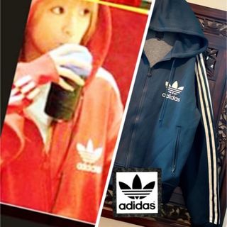 アディダス(adidas)のアディダス オリジナルス ヴィンテージ 黒 ジャージ パーカー 浜崎あゆみ(パーカー)