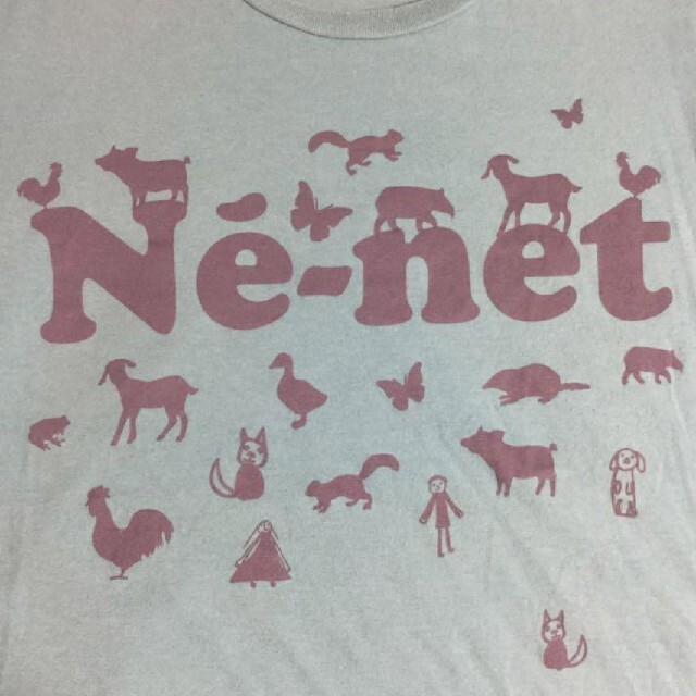 Ne-net(ネネット)のネネット Tシャツ ロゴ ゆるキャラ 動物 ライムグリーン アニマル 日本製 レディースのトップス(Tシャツ(半袖/袖なし))の商品写真