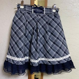 アクシーズファム(axes femme)のaxes femme kids チェック柄フリルスカパン(スカート)