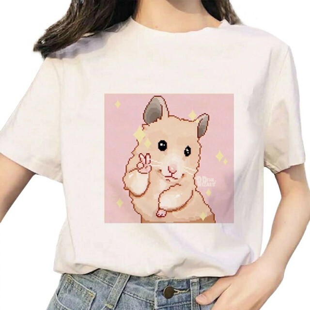 ハムスター　Tシャツ レディースのトップス(Tシャツ(半袖/袖なし))の商品写真