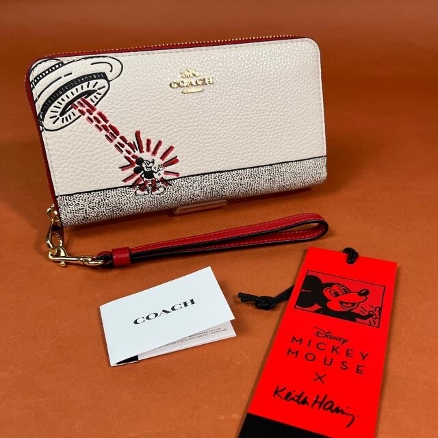 ☆新品 COACH コーチ 長財布 ディズニーミッキーマウス x キースヘリング-