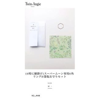 アメリヴィンテージ(Ameri VINTAGE)の【Lサイズ】(6時に願掛け)スーパームーン専用6角リング&蓬塩お守りセット(リング(指輪))