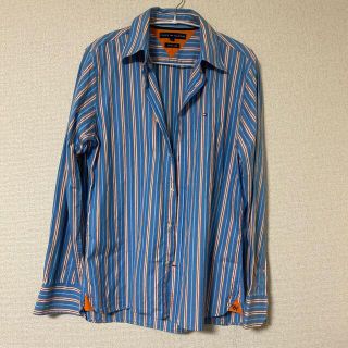 トミーヒルフィガー(TOMMY HILFIGER)の#2045 トミー　80's 2 ply fabric 長袖　シャツ　M 古着　(シャツ)