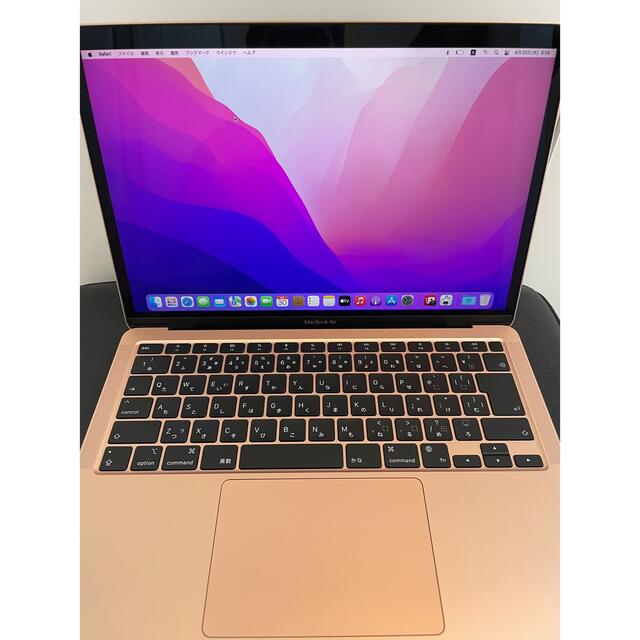 MacBook Air 2020 M1チップ ゴールド MGND3J/A 極美品 まもなく販売