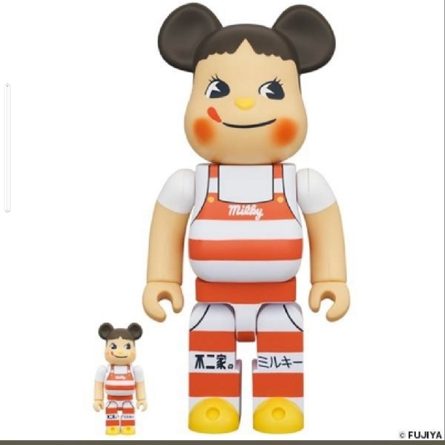 BE@RBRICK(ベアブリック)のBE＠RBRICK ペコちゃん ミルキー三角帽子デザイン 100％400％ エンタメ/ホビーのフィギュア(その他)の商品写真