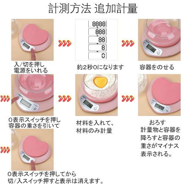 デジタルスケール キッチンスケール おしゃれ コンパクト USB充電式＆電池式 インテリア/住まい/日用品のキッチン/食器(その他)の商品写真