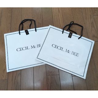 セシルマクビー(CECIL McBEE)のCECIL Mc BEE セシルマクビー ショッパー 紙袋 2枚(ショップ袋)