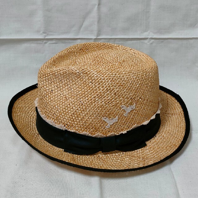 franche lippee(フランシュリッペ)のfranche lippee　美品　麦わら帽子　カンカン帽 レディースの帽子(麦わら帽子/ストローハット)の商品写真