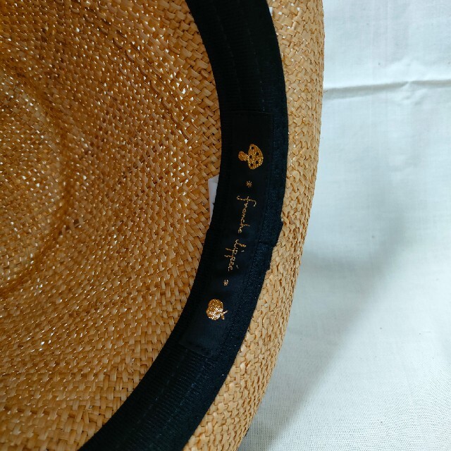 franche lippee(フランシュリッペ)のfranche lippee　美品　麦わら帽子　カンカン帽 レディースの帽子(麦わら帽子/ストローハット)の商品写真