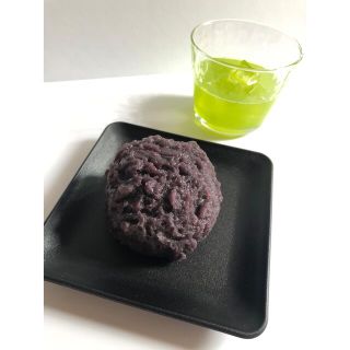 食品サンプル　イミテーション　おはぎ　お茶(ミニチュア)