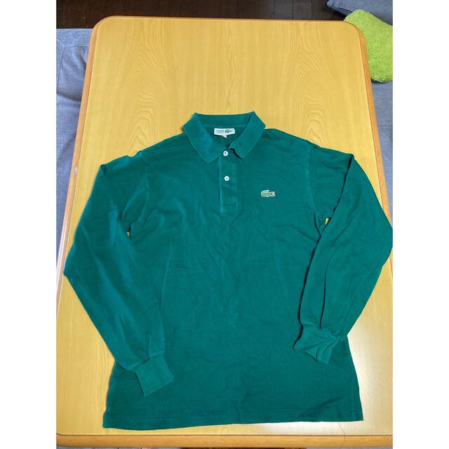 LACOSTE(ラコステ)の希少 80's LACOSTE ラコステ ポロシャツ 長袖 緑 メンズのトップス(ポロシャツ)の商品写真