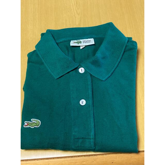 LACOSTE(ラコステ)の希少 80's LACOSTE ラコステ ポロシャツ 長袖 緑 メンズのトップス(ポロシャツ)の商品写真