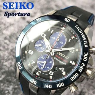 セイコー(SEIKO)の【新品】セイコー スポーチュラ SEIKO サファイヤクリスタル メンズ腕時計(腕時計(アナログ))