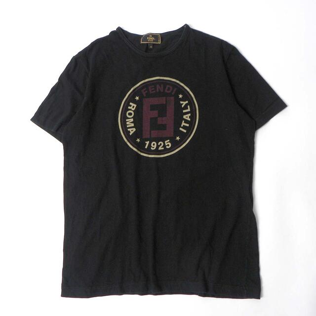 FENDI(フェンディ)のイタリア製 オールドフェンディ FFビッグロゴプリントクルーネックTシャツ 40 レディースのトップス(Tシャツ(半袖/袖なし))の商品写真