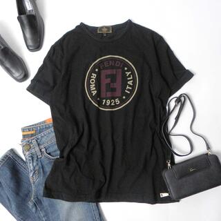 フェンディ(FENDI)のイタリア製 オールドフェンディ FFビッグロゴプリントクルーネックTシャツ 40(Tシャツ(半袖/袖なし))