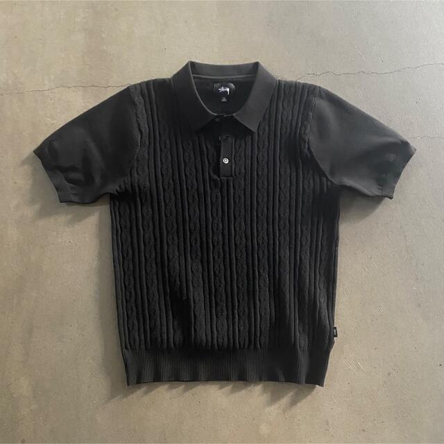 20ss Stussy cable knit polo shirts | datatraceautomation.in