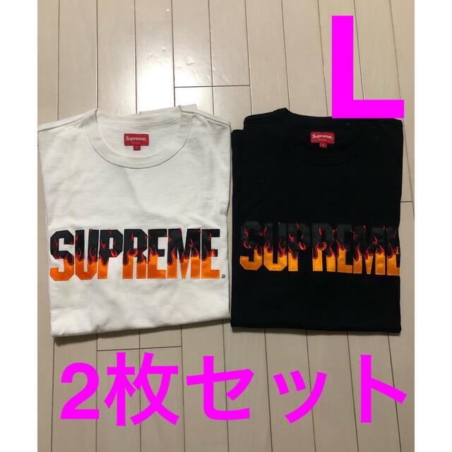 トップス2枚セット　Supreme Flame S/S Top L シュプリーム