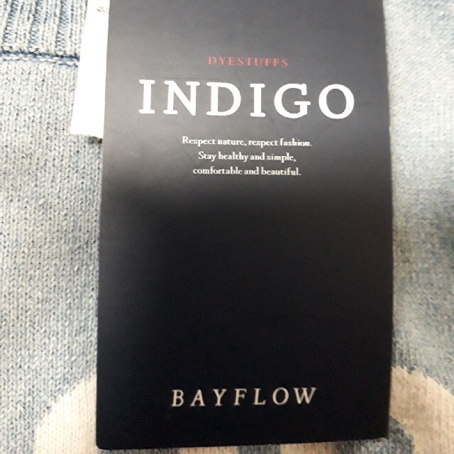 BAYFLOW(ベイフロー)の★BAYFLOW★　インディゴ　ロゴサマーセーター メンズのトップス(ニット/セーター)の商品写真