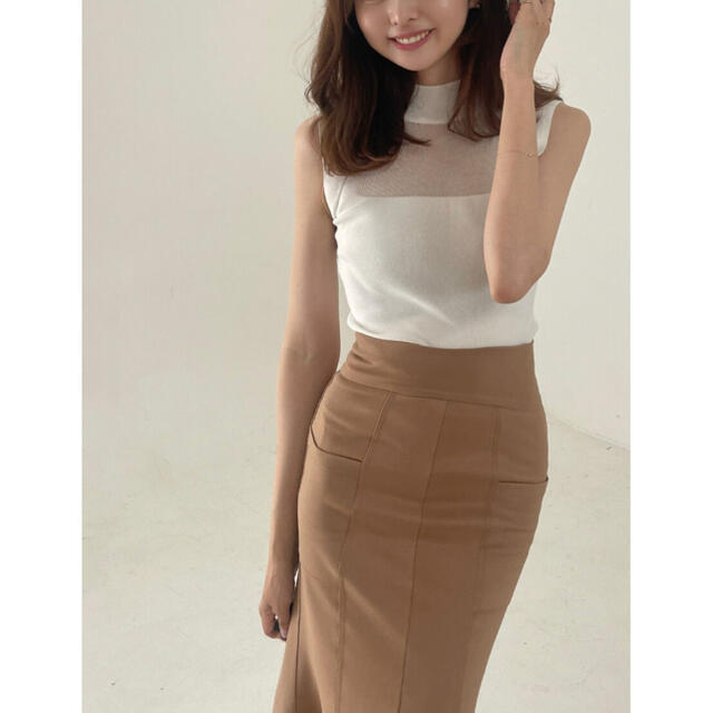 lovanelegance line mermaid skirt ”light brown