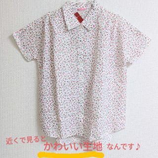 【未使用タグ付き】花柄シャツブラウス(シャツ/ブラウス(半袖/袖なし))