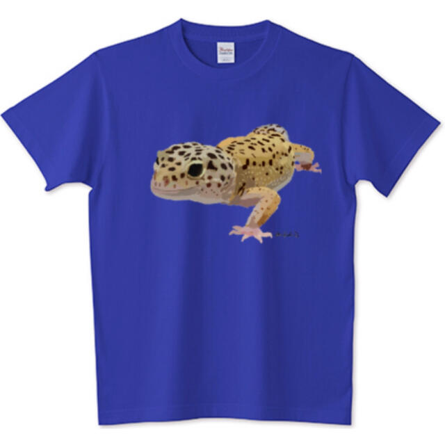 Printstar(プリントスター)のレオパ ヒョウモントカゲモドキ Tシャツ プリントスター 爬虫類 とかげ ヤモリ メンズのトップス(Tシャツ/カットソー(半袖/袖なし))の商品写真