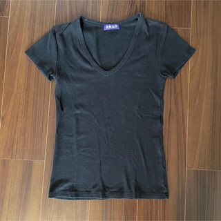 アナップ(ANAP)のANAP Vネック　Tシャツ　半袖　黒　アナップ　ブラック(Tシャツ(半袖/袖なし))