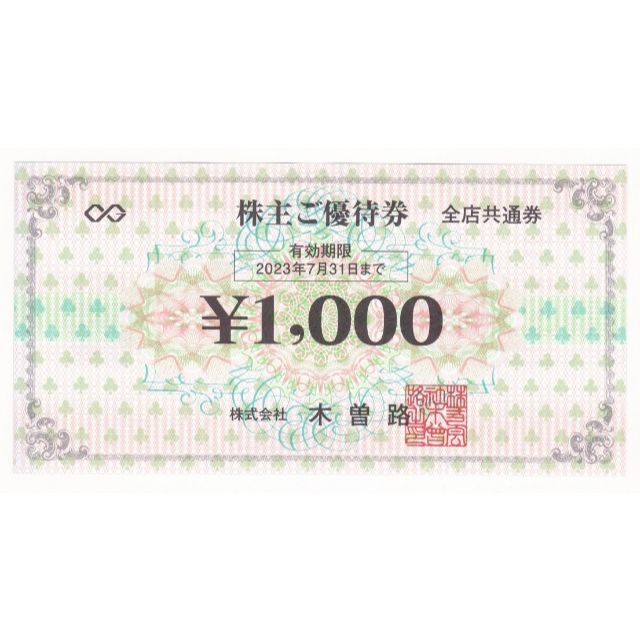 ☆木曽路 株主優待券 税込17600円分 1100円券×16枚 キャンペーン www