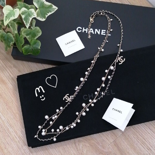 超人気高品質 CHANEL - CHANEL シャネル パール2連ロングネックレス