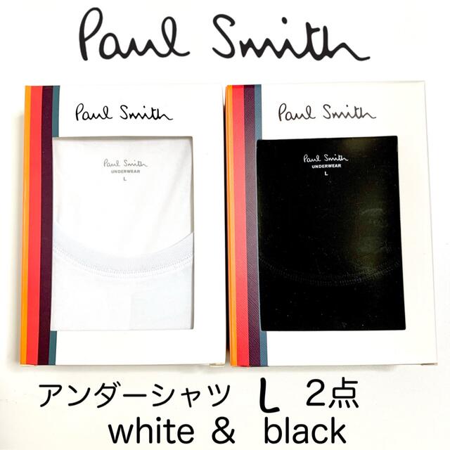 Paul Smith(ポールスミス)のポールスミス クルーネック 半袖シャツ ホワイト/ブラック  Lサイズ2点 メンズのトップス(Tシャツ/カットソー(半袖/袖なし))の商品写真