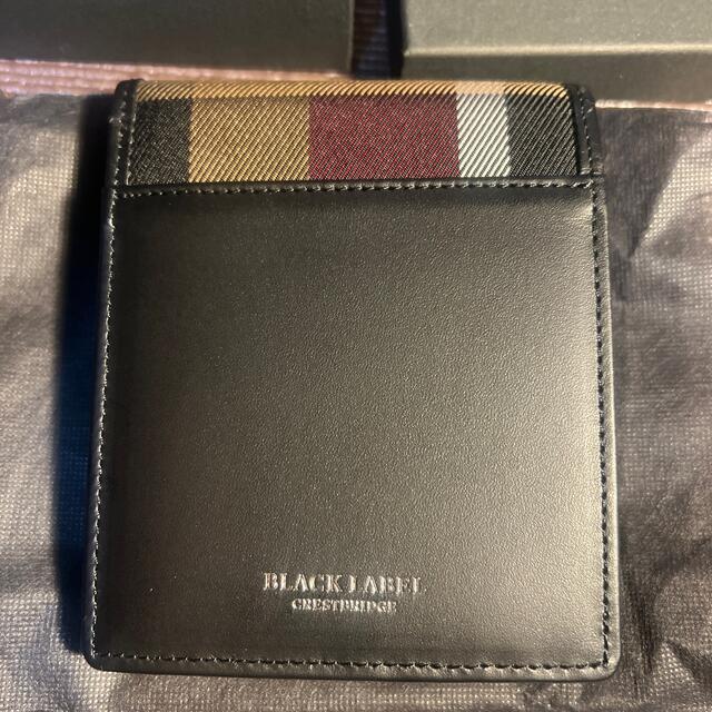 新品 BLACK LABEL ブラックレーベル 二つ折りウォレット ベージュ系