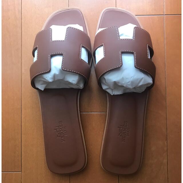 HERMES オラン ゴールド　37.5レディース