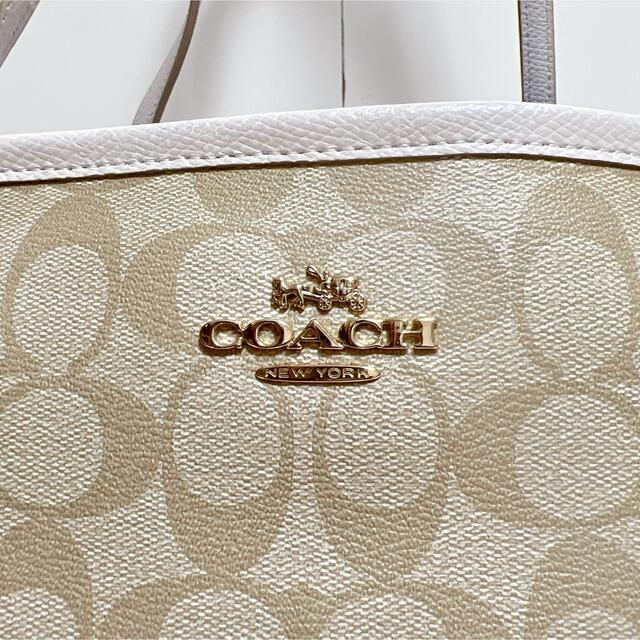 ☆美品☆送料無料☆COACHコーチシグネチャーPVC×レザートートバッグ☆ 3