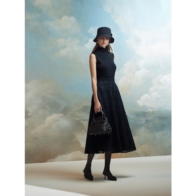 M-premier(エムプルミエ)の加藤綾子着用❤︎チェック柄シースルーフレアスカート レディースのスカート(ロングスカート)の商品写真