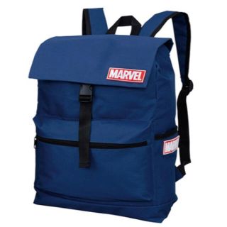 マーベル(MARVEL)の【新品】MARVELマーベル プレミアムロゴプレートリュック ネイビー(リュック/バックパック)