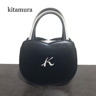 キタムラ(Kitamura)の【美品】kitamura キタムラ ハンドバッグ ロゴ レザー 本革 バイカラー(ハンドバッグ)