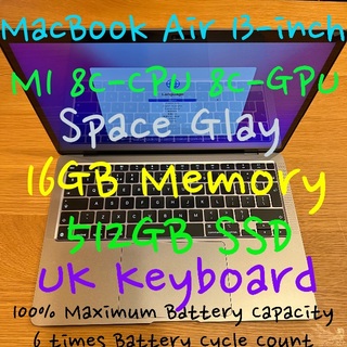 Apple - MacBook Air M1 16GB 512GB UKキーボード グレー