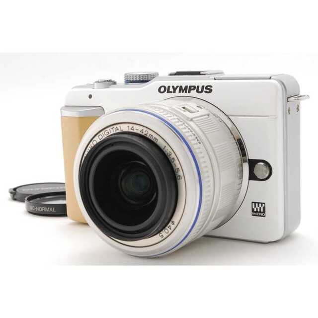 ★ おしゃれなミラーレス一眼 OLYMPUS E-PL1 ホワイト ★のサムネイル