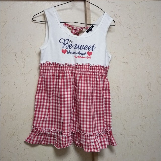 OLLINKARI(オリンカリ)のオリンカリOLLINKARI　チェックチュニック キッズ/ベビー/マタニティのキッズ服女の子用(90cm~)(Tシャツ/カットソー)の商品写真