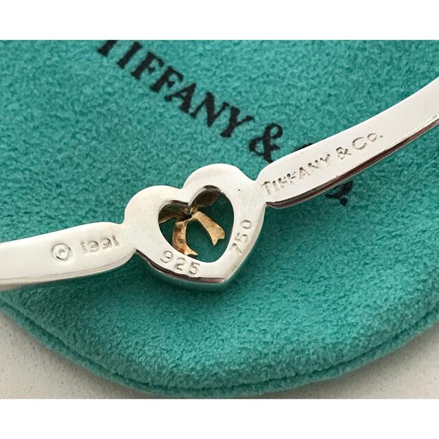 Tiffany コンビハートリボン　バングル