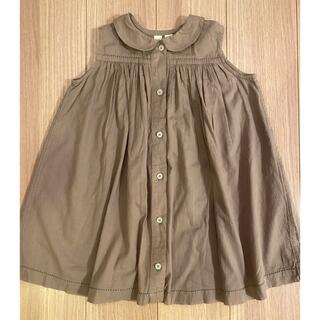 Caramel baby&child  - little cotton clothes ブラウン　ワンピース　5-6y
