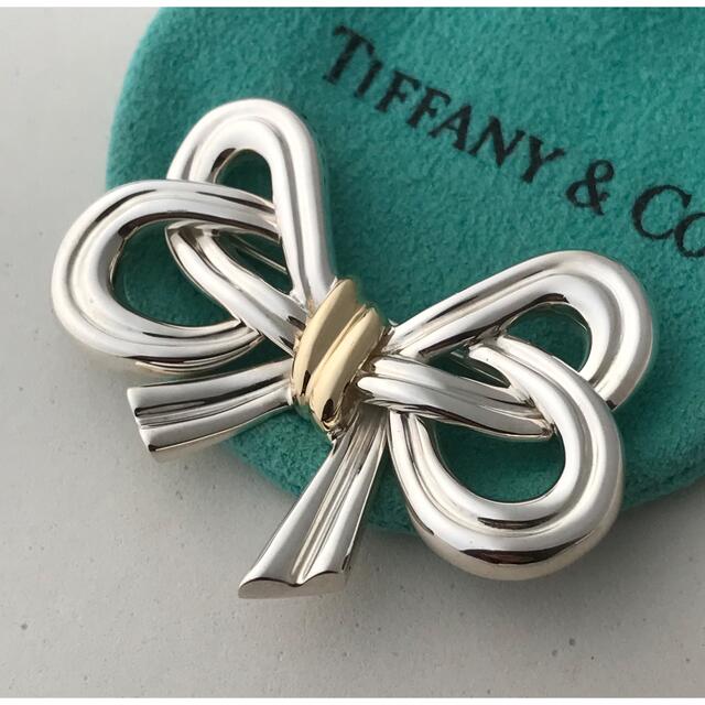 Tiffany リボンモチーフブローチ希少美品