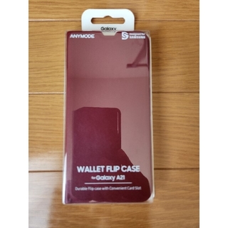 サムスン(SAMSUNG)のGALAXY A21 Wallet Flip Case 赤 レッド 純正ケース(Androidケース)
